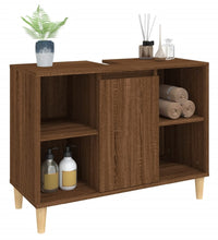 Waschbeckenunterschrank Braun Eichen-Optik 80x33x60 cm