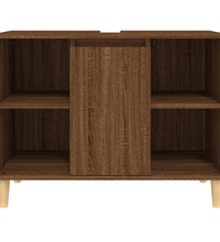Waschbeckenunterschrank Braun Eichen-Optik 80x33x60 cm