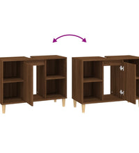 Waschbeckenunterschrank Braun Eichen-Optik 80x33x60 cm
