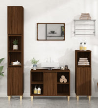 Waschbeckenunterschrank Braun Eichen-Optik 80x33x60 cm