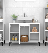 Waschbeckenunterschrank Weiß 80x33x60 cm Holzwerkstoff