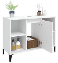 Waschbeckenunterschrank Weiß 80x33x60 cm Holzwerkstoff