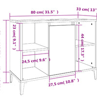 Waschbeckenunterschrank Weiß 80x33x60 cm Holzwerkstoff