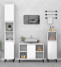 Waschbeckenunterschrank Weiß 80x33x60 cm Holzwerkstoff