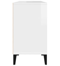 Waschbeckenunterschrank Hochglanz-Weiß 80x33x60cm Holzwerkstoff