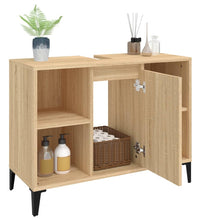 Waschbeckenunterschrank Sonoma-Eiche 80x33x60 cm Holzwerkstoff