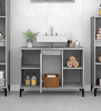 Waschbeckenunterschrank Betongrau 80x33x60 cm Holzwerkstoff