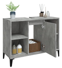 Waschbeckenunterschrank Betongrau 80x33x60 cm Holzwerkstoff