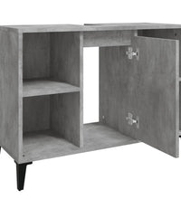 Waschbeckenunterschrank Betongrau 80x33x60 cm Holzwerkstoff