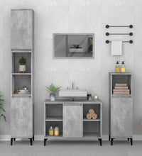Waschbeckenunterschrank Betongrau 80x33x60 cm Holzwerkstoff