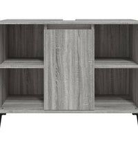 Waschbeckenunterschrank Grau Sonoma 80x33x60 cm Holzwerkstoff
