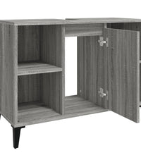 Waschbeckenunterschrank Grau Sonoma 80x33x60 cm Holzwerkstoff
