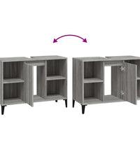 Waschbeckenunterschrank Grau Sonoma 80x33x60 cm Holzwerkstoff