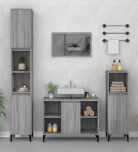Waschbeckenunterschrank Grau Sonoma 80x33x60 cm Holzwerkstoff