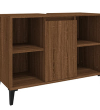 Waschbeckenunterschrank Braun Eichen-Optik 80x33x60 cm