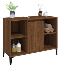 Waschbeckenunterschrank Braun Eichen-Optik 80x33x60 cm
