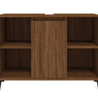 Waschbeckenunterschrank Braun Eichen-Optik 80x33x60 cm