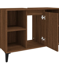 Waschbeckenunterschrank Braun Eichen-Optik 80x33x60 cm