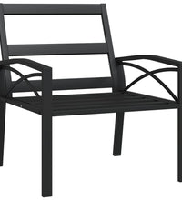 Gartenstühle mit Grauen Kissen 2 Stk. 68x76x79 cm Stahl