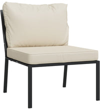 Gartenstühle mit Sandfarbigen Kissen 2 Stk. 60x74x79 cm Stahl