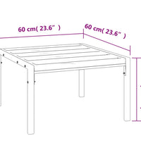 Garten-Couchtisch Schwarz 60x60x35 cm Stahl