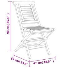 Gartenstühle 2 Stk. Klappbar 47x63x90 cm Massivholz Teak