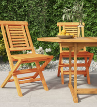 Gartenstühle 2 Stk. Klappbar 47x63x90 cm Massivholz Teak