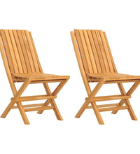 Gartenstühle 2 Stk. Klappbar 47x47x89 cm Massivholz Teak