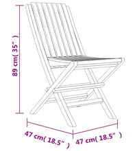 Gartenstühle 2 Stk. Klappbar 47x47x89 cm Massivholz Teak