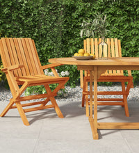 Gartenstühle 2 Stk. Klappbar 61x67x90 cm Massivholz Teak