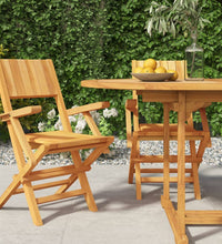 Gartenstühle 2 Stk. Klappbar 55x61x90 cm Massivholz Teak