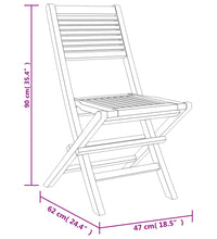 Gartenstühle 2 Stk. Klappbar 47x62x90 cm Massivholz Teak