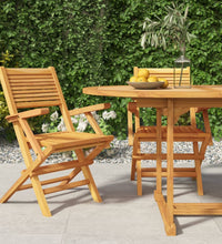 Gartenstühle 2 Stk. Klappbar 55x62x90 cm Massivholz Teak