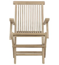 Gartenstühle 2 Stk. Klappbar Grau 56x61x89 cm Massivholz Teak