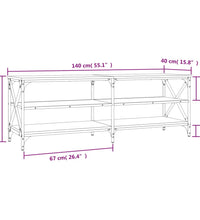 TV-Schrank Sonoma-Eiche 140x40x50 cm Holzwerkstoff