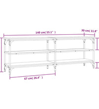 TV-Schrank Braun Eichen-Optik 140x30x50 cm Holzwerkstoff