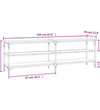 TV-Schrank Grau Sonoma 160x30x50 cm Holzwerkstoff