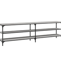 TV-Schrank Grau Sonoma 180x30x50 cm Holzwerkstoff und Metall