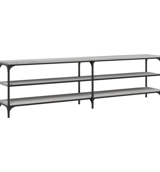 TV-Schrank Grau Sonoma 180x30x50 cm Holzwerkstoff und Metall