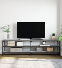 TV-Schrank Grau Sonoma 180x30x50 cm Holzwerkstoff und Metall
