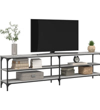 TV-Schrank Grau Sonoma 180x30x50 cm Holzwerkstoff und Metall