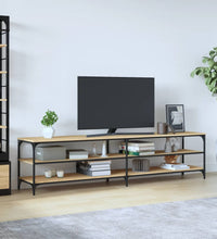 TV-Schrank Sonoma-Eiche 200x30x50 cm Holzwerkstoff und Metall