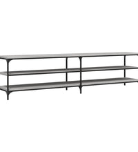 TV-Schrank Grau Sonoma 200x30x50 cm Holzwerkstoff und Metall