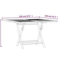 Gartentisch Klappbar 110x110x75 cm Massivholz Teak