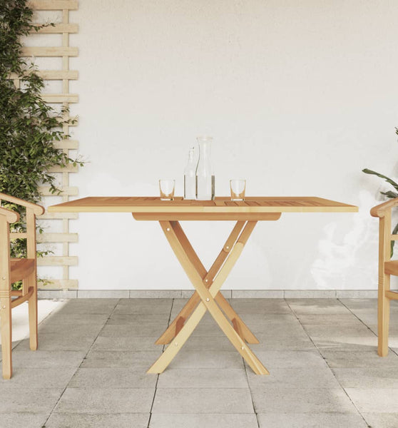 Gartentisch Klappbar 110x110x75 cm Massivholz Teak