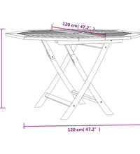 Gartentisch Klappbar 110x110x75 cm Massivholz Teak