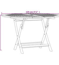 Gartentisch Klappbar Ø 110x75 cm Massivholz Teak