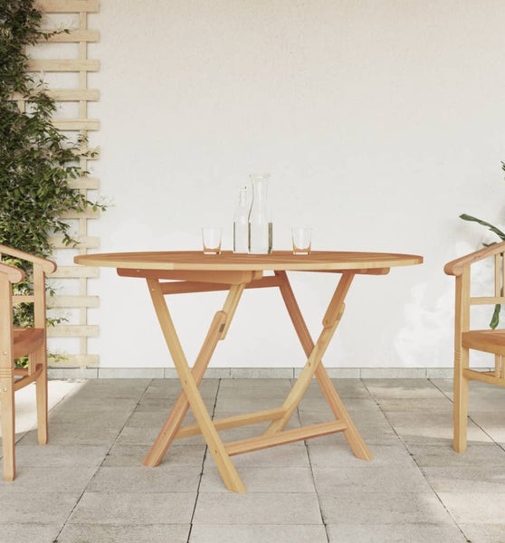 Gartentisch Klappbar Ø 110x75 cm Massivholz Teak