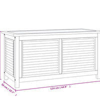 Gartenbox mit Beutel 114x50x58 cm Massivholz Teak