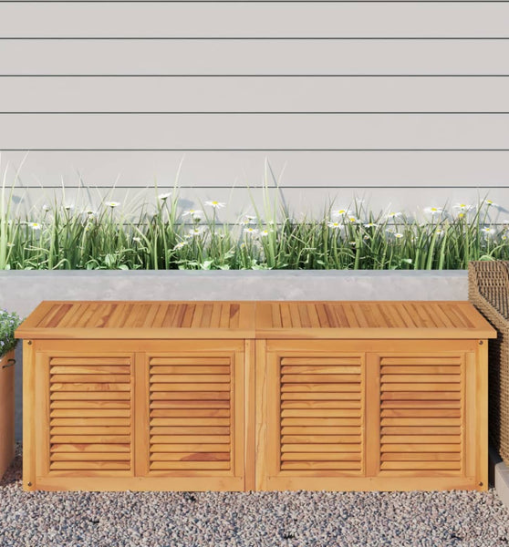 Gartenbox mit Beutel 150x50x53 cm Massivholz Teak